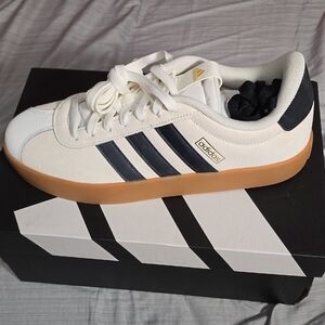 adidas Cream and Black Sneakers with Tan Sole